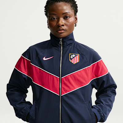 Nike Atlético Madrid Nike Windrunner Üçüncü Bol Kesimli UV Dokuma Tam Boy Fermuarlı Kadın Ceketi