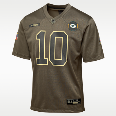 Jordan Love Green Bay Packers Salute to Service Big Kids’ Nike NFL Game Jersey