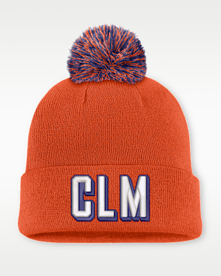 Женские Clemson Peak Nike College Cuffed Beanie