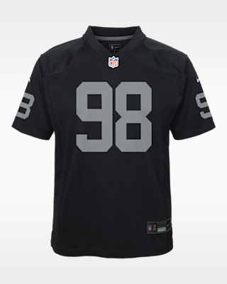 Детские джерси Maxx Crosby Las Vegas Raiders 2024 Big Kids' Nike NFL Game Jersey