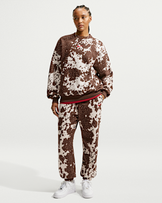 Женские Nike Studio Fleece Medium Weight Oversized High-Rise Cuffed Pants