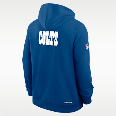 Indianapolis Colts Alt Offensive Set Play Sideline Men's Nike Dri-FIT NFL Pullover Hoodie
