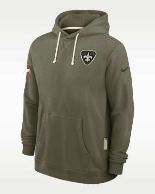 Мужское худи New Orleans Saints Salute to Service Sideline Dominant Force Nike Dri-FIT NFL Pullover Hoodie