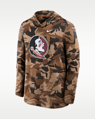 Мужские  Florida State Military Appreciation Nike Dri-FIT College Long-Sleeve Hooded Top