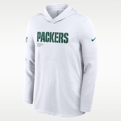 Playera de manga larga Nike Dri-FIT de la NFL con gorro para hombre Green Bay Packers Pure Fury Sideline