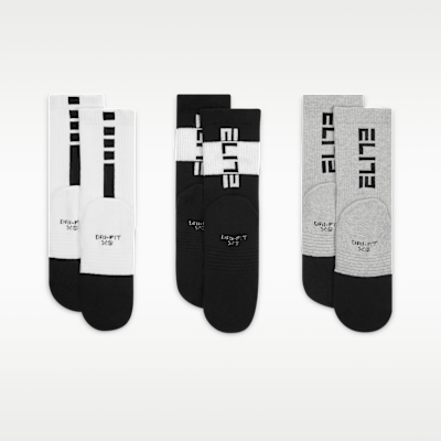Calcetines para niños talla pequeña Nike Elite Crew Socks (3 Pairs)