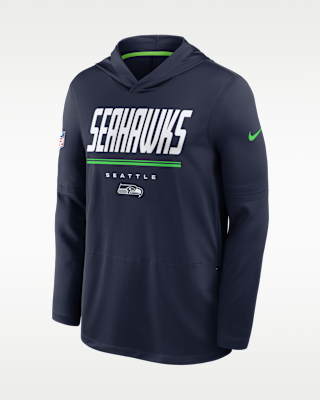 Мужские Seattle Seahawks Sideline Nike Dri-FIT NFL Long-Sleeve Hooded Top