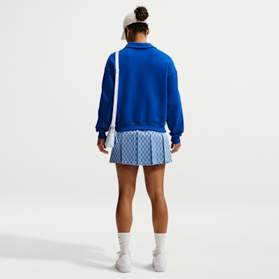 NikeCourt Court Koleksiyonu Uzun Kollu Fleece Kadın Tenis Üstü görsel 5