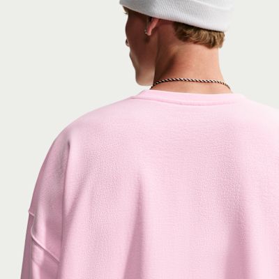 Nike Sportswear Club Oversize Fransız Havlu Kumaşı Crew Yakalı Erkek Sweatshirt'ü görsel 2