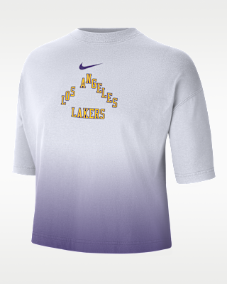 Женская футболка Los Angeles Lakers Courtside City Edition Premium Nike NBA Boxy