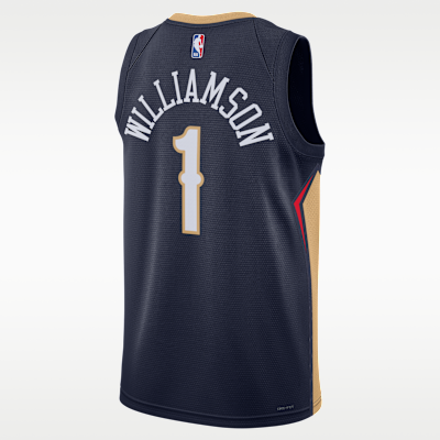 Jersey Nike Dri-FIT de la NBA Swingman para hombre New Orleans Pelicans Icon Edition