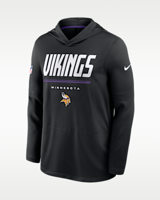 Мужские  Minnesota Vikings Sideline Nike Dri-FIT NFL Long-Sleeve Hooded Top