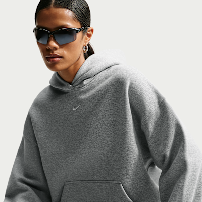 Nike Studio Fleece Orta Kalınlıkta Oversize Kapüşonlu Kadın Sweatshirt'ü