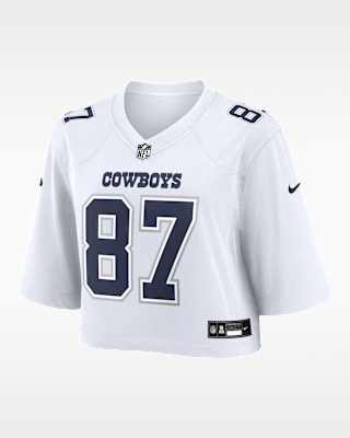Женские джерси Jake Ferguson Dallas Cowboys Nike NFL Cropped Tundra Game Jersey