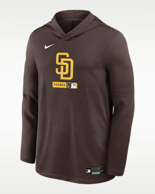 Мужские  San Diego Padres Authentic Collection Nike Dri-FIT MLB Long-Sleeve Hooded Top