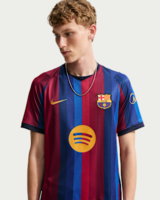Мужские джерси FC Barcelona 2026/27 Stadium Home Nike Dri-FIT Soccer Replica Jersey