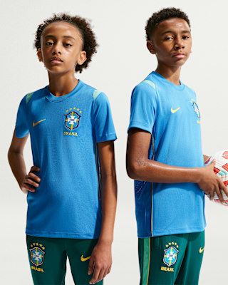 Детские шорты Brazil Academy Pro Big Kids' Nike Dri-FIT Soccer Short-Sleeve Knit Top