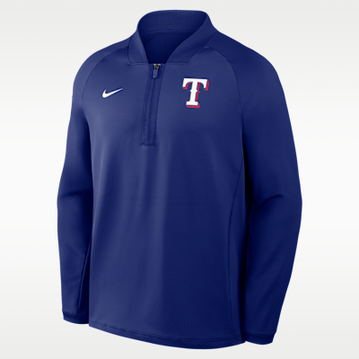 Texas Rangers Authentic Collection Men's Nike Dri-FIT MLB 1/2-Zip Long-Sleeve Top