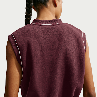 NikeCourt Court Koleksiyonu Fleece Kadın Tenis Yeleği görsel 2