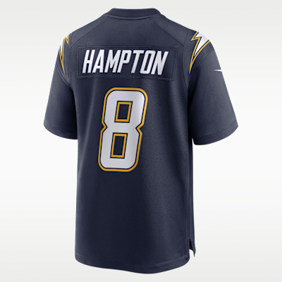 Omarion Hampton Los Angeles Chargers Men's Nike NFL Game Jersey