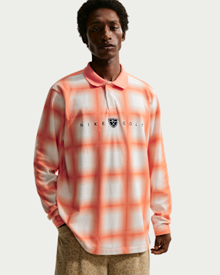 Мужские  Nike Fairway Fresh Dri-FIT Long-Sleeve Loose-Fit Golf Polo