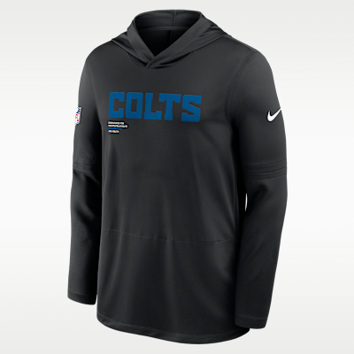Indianapolis Colts Pure Fury Sideline Men's Nike Dri-FIT NFL Long-Sleeve Hooded Top