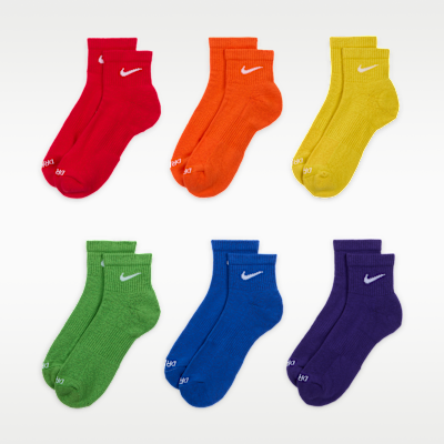 Calcetines al tobillo de entrenamiento Nike Everyday Plus Cushioned (6 pares)