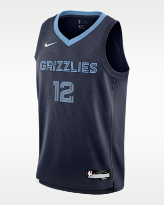 Детские джерси Ja Morant Memphis Grizzlies 2023/24 Icon Edition Big Kids' Nike NBA Swingman Jersey