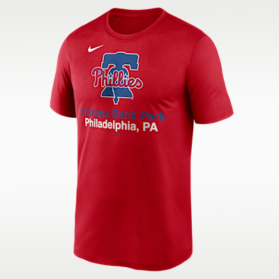 Playera Nike Dri-FIT de la MLB para hombre Philadelphia Phillies Stadium Legend