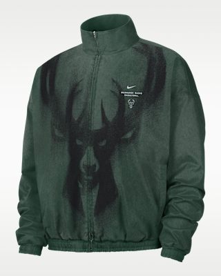 Milwaukee Bucks Standard Issue Men's Basketball Woven Jacket. Nike.com