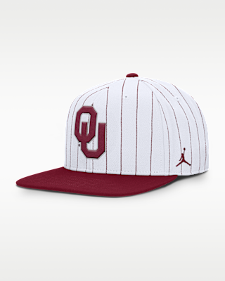 Мужские  Oklahoma Primetime Pin Stripe 2-Tone Jordan Brand Dri-FIT College Adjustable Hat