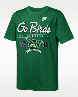 Детская футболка Philadelphia Eagles Rewind Hometown Slub Big Kids' Nike Dri-FIT NFL