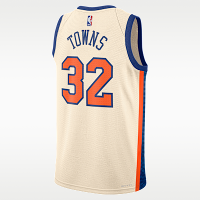 Karl-Anthony Towns New York Knicks City Edition Men's Nike NBA Swingman Jersey