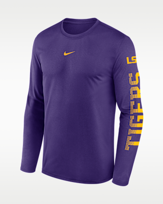 Мужская футболка LSU Primetime Stack Legend Nike Dri-FIT College Long-Sleeve