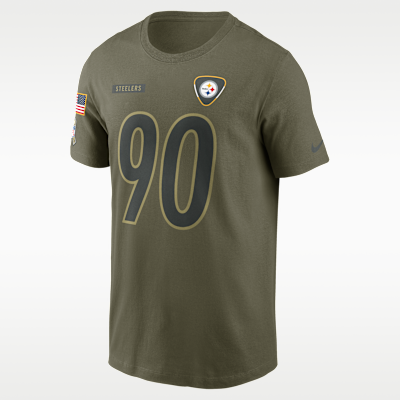 T.J. Playera Nike de la NFL para hombre T.J. Watt Pittsburgh Steelers Salute to Service