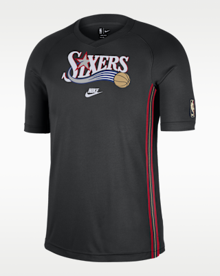 Мужские шорты Philadelphia 76ers 2025/26 Hardwood Classics Nike NBA Dri-FIT Short-Sleeve Top
