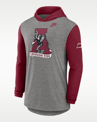 Мужская футболка Alabama Campus Legacy Nike Dri-FIT College Long-Sleeve Hooded