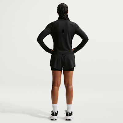 Nike Swift Dri-FIT Normal Belli 2'si 1 Arada Kadın Koşu Şortu görsel 5