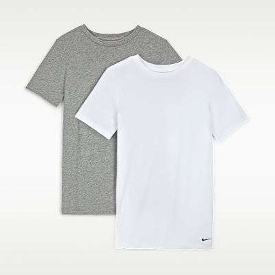 Camisetas interiores de cuello redondo para niños talla grande (paquete de 2) Nike