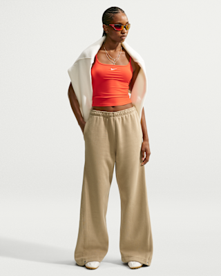 Женские  Nike Studio Fleece Medium Weight Loose Pleated Snap Pants