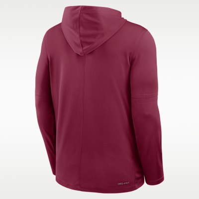 Playera de manga larga universitaria Nike Dri-FIT con gorro para hombre Florida State Sideline