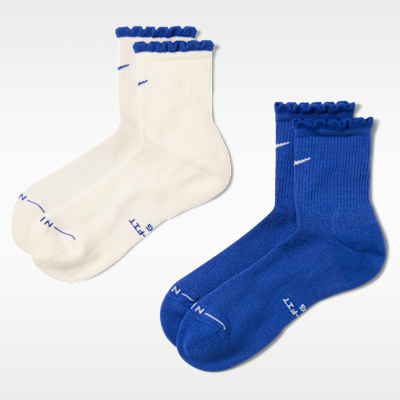Nike Everyday Elevated Yuvarlatılmış Boğazlı Micro-Crew Çoraplar (2 Çift)