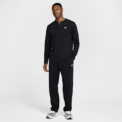 Nike Club Fransız Havlu Kumaşı Açık Paçalı Erkek Eşofman Altı görsel 6
