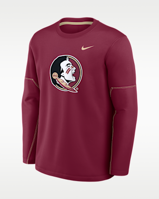 Мужская футболка Florida State Sideline Coaches Nike Therma-FIT College Long-Sleeve