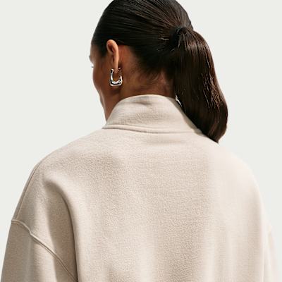 Nike Studio Fleece Orta Kalınlıkta Oversize Çeyrek Fermuarlı Crop Kadın Üstü görsel 2