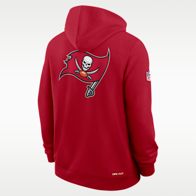Sudadera con gorro Nike Dri-FIT de la NFL de cierre completo para hombre Tampa Bay Buccaneers Utility Player Sideline