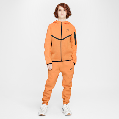 Sudadera con gorro con cierre completo para niños grandes Nike Sportswear Tech Fleece