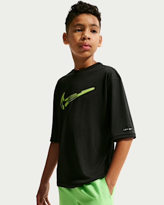 Детские шорты Nike Swim Hydroguard Big Kids' (Boys') Dri-FIT UV Short Sleeve Top