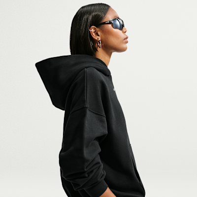 Nike Studio Fleece Orta Kalınlıkta Oversize Kapüşonlu Kadın Sweatshirt'ü görsel 3