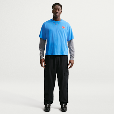 Nike Life Kısa Kollu Dörtgen Kesimli Örgü Erkek Üstü görsel 4